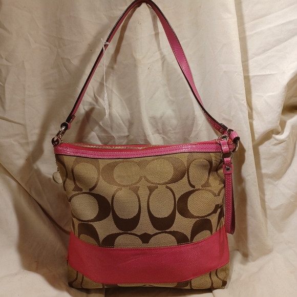 Coach stripe shoulder bag - Picture 1 of 9